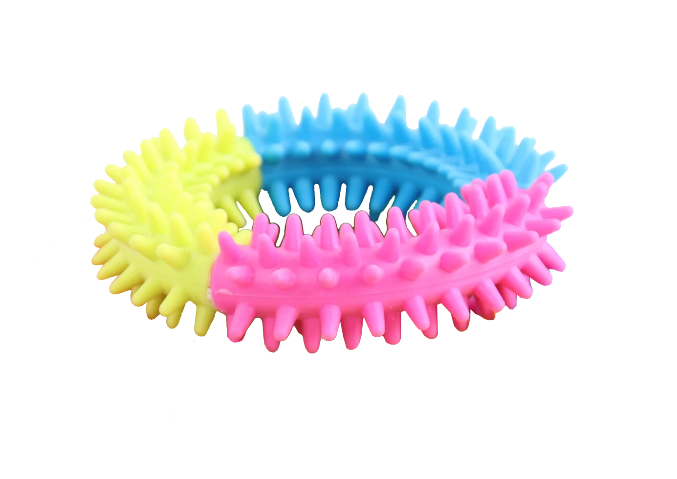 Hondenspeelring in Regenboogkleuren – Pawise Rainbow World Ring M - Afbeelding 1