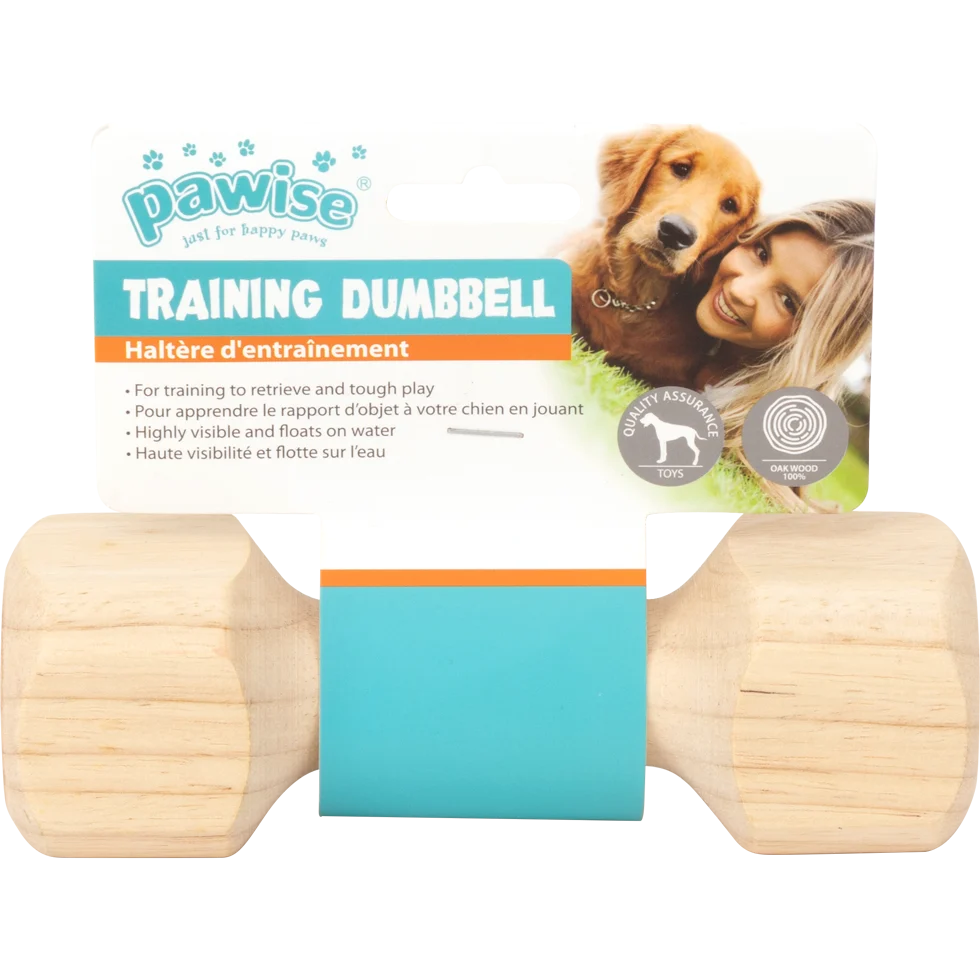 Apporteerhalter van Eikenhout, 17 cm – Pawise Wooden retrieving dumbbell S - Afbeelding 1