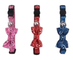Kattenhalsband met Strik Roze – Pawise Cat Collar With Bowknot - Afbeelding 2