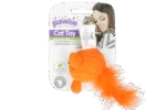 Speelmuis met Catnip en Veertjes, 14 cm – Pawise Cat Toy Wool Mouse - Afbeelding 2