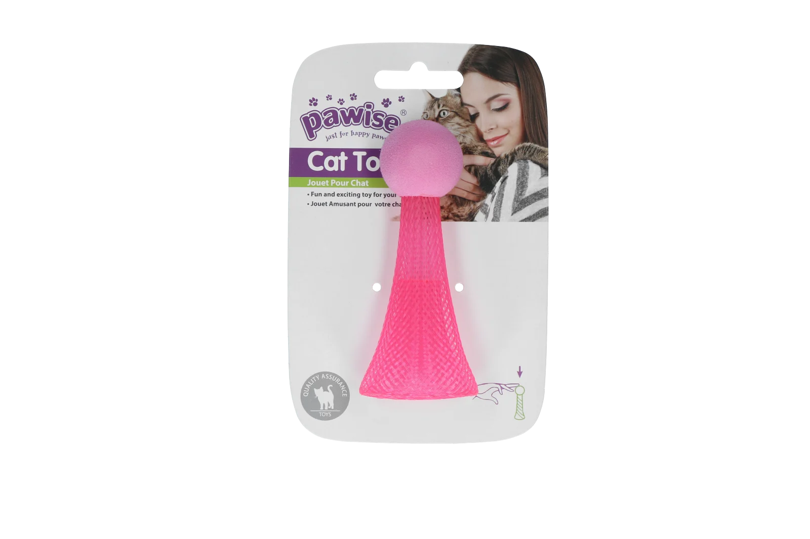 Springend Kattenspeelgoed met Knipperend LED Lampje, 10 cm – Pawise Cat Light-up Toy - Afbeelding 6