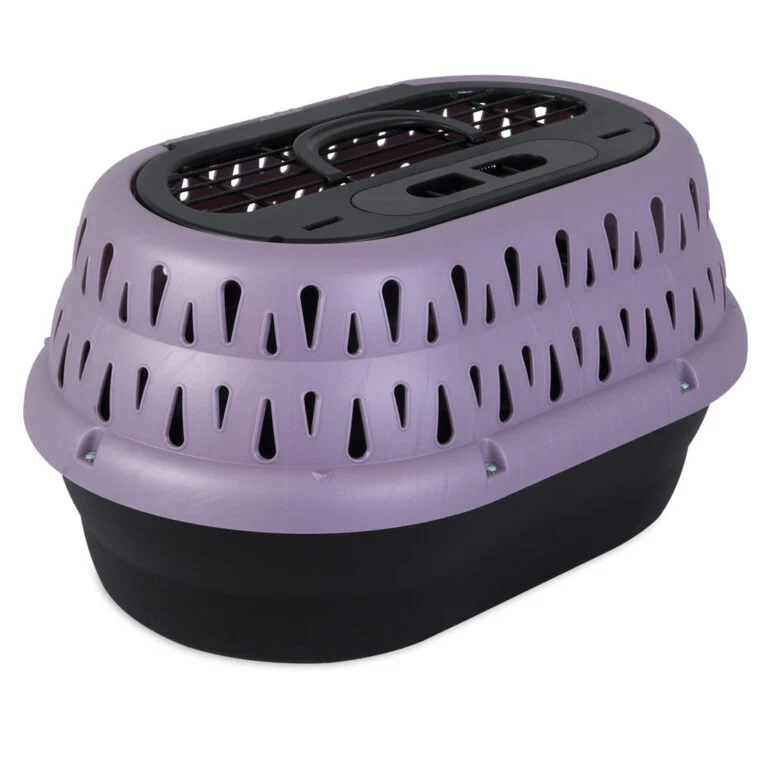 Reismand voor Katten met Bovenopening, Paars, 48,3 x 31,8 x 27,4 cm – Petmate Top Load Cat Kennel