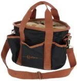 Verzorgingstas met 6 Buitenvakken en Afneembare Schouderriem, Zwart, 28 x 20 x 22 cm – Covalliero Grooming Bag