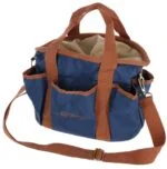 Verzorgingstas met 6 Buitenvakken en Afneembare Schouderriem, Blauw, 28 x 20 x 22 cm – Covalliero Grooming Bag