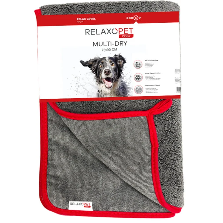 Hondenhanddoek van Microvezel, 75 x 90 cm – Relaxopet Cosy Multi-Dry Original
