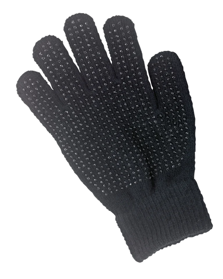 Rijhandschoen met Grip op de Handpalm, Zwart, voor Volwassenen – Magic Grippy