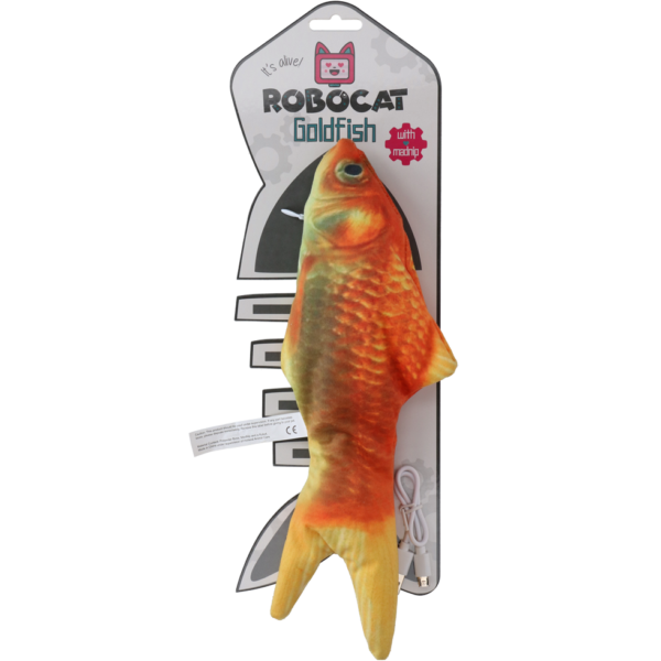 Bewegende Speelvis Goudvis met Madnip, 30 cm – Robocat Fish
