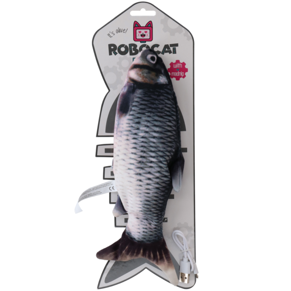 Bewegende Speelvis Karper met Madnip, 30 cm – Robocat Fish
