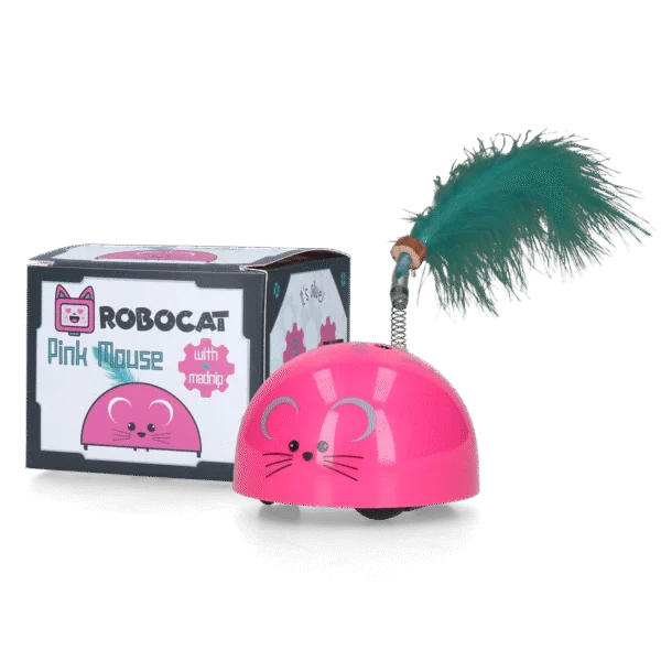 Speelmuis met Bewegingssensor en Madnip, Roze – Robocat Mouse