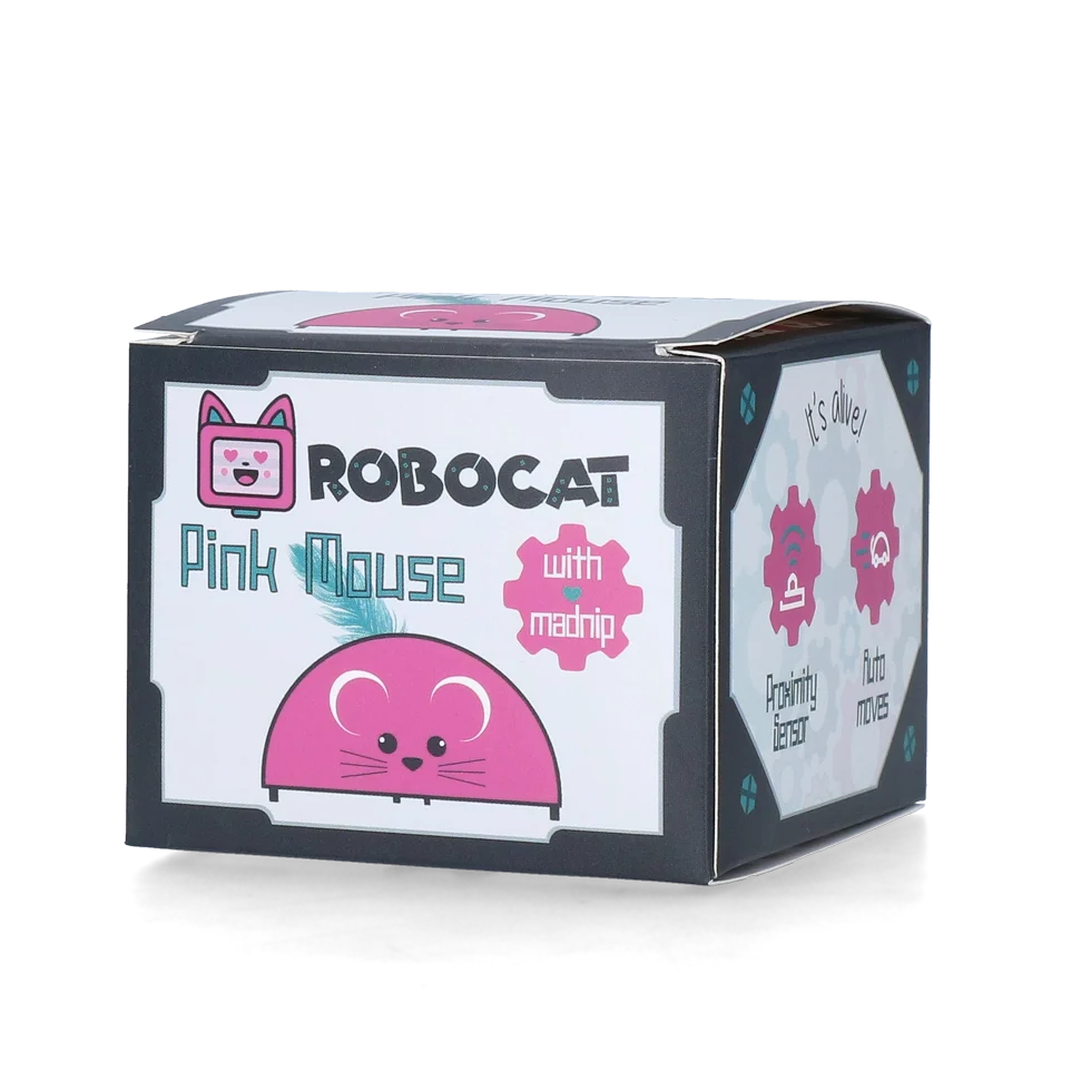 Speelmuis met Bewegingssensor en Madnip, Roze – Robocat Mouse - Afbeelding 3