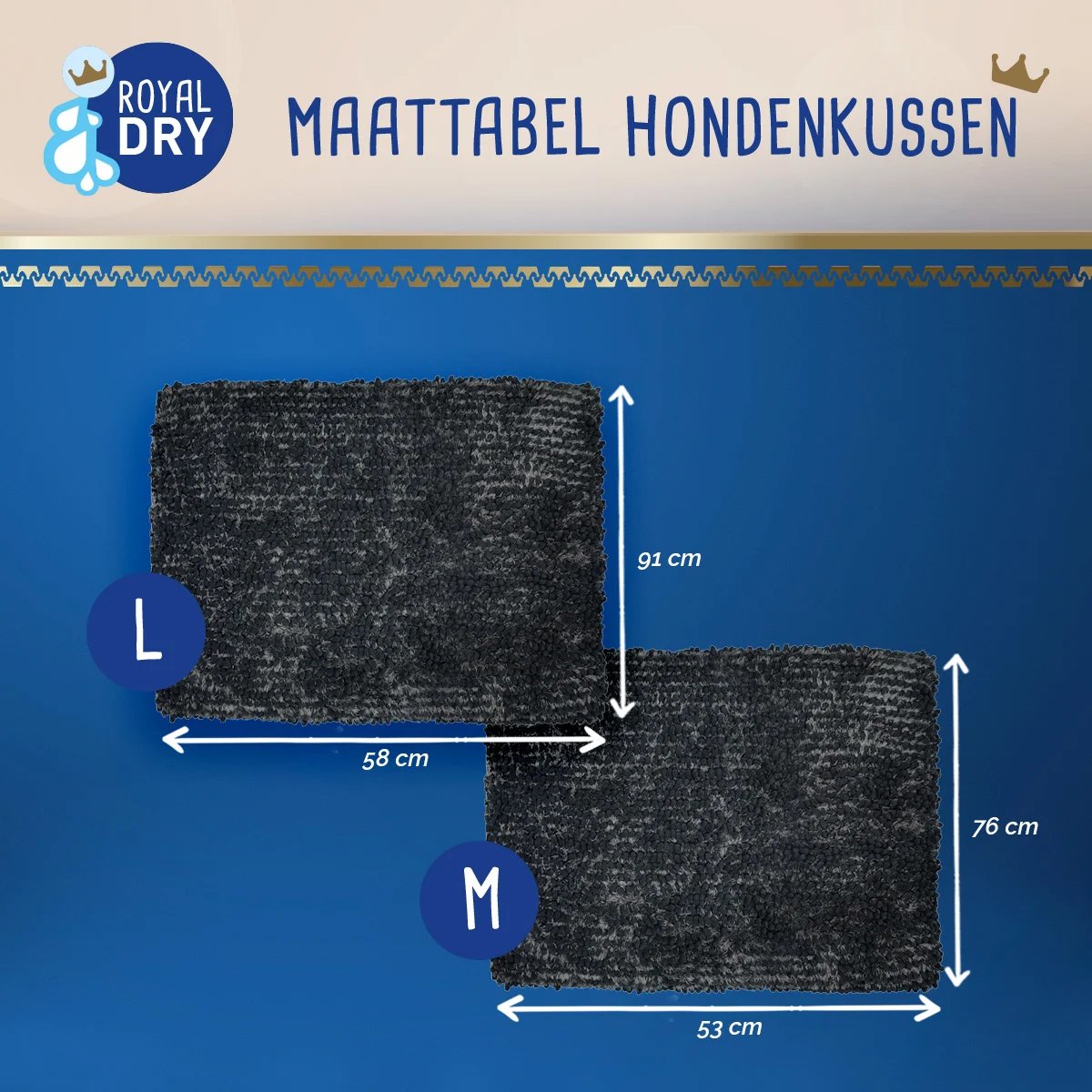 Hondenkussen van Absorberende Microvezel, 76 x 53 cm – Royal Dry Pillow - Afbeelding 6