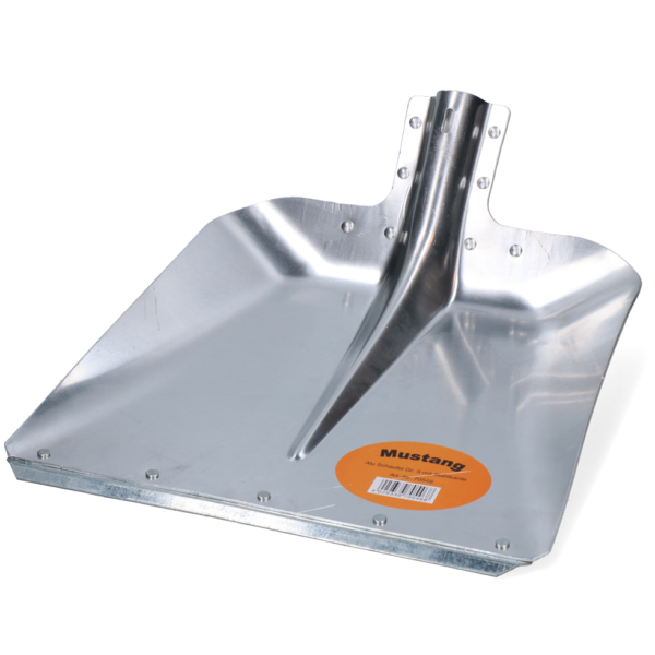 Aluminium Schop met Stalen Slijtstrip, 38 cm Breed, zonder Steel – Mustang