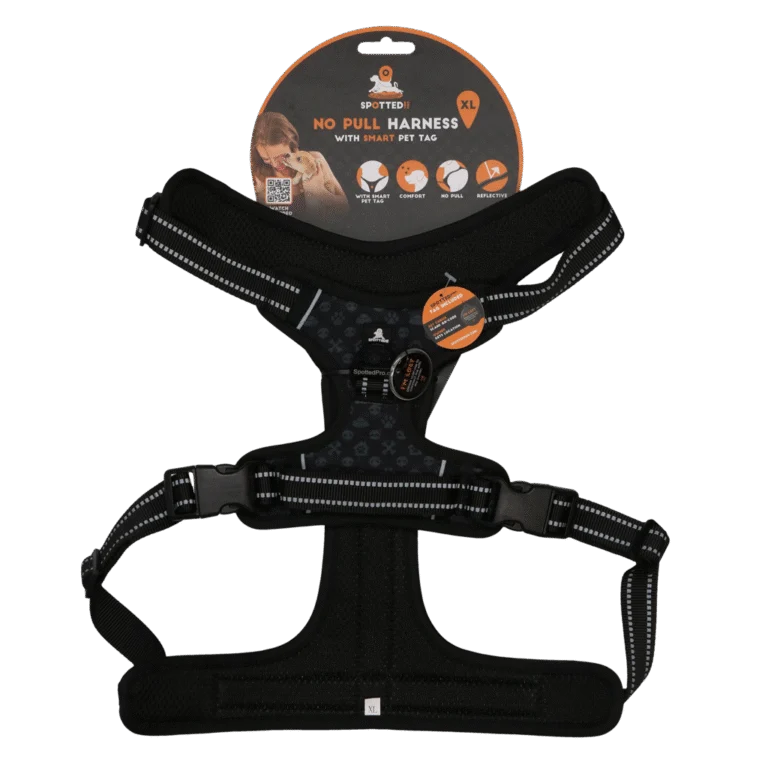 Hondentuig Anti Trek met Handvat, Donkergrijs XL – Spotted! Pro No Pull