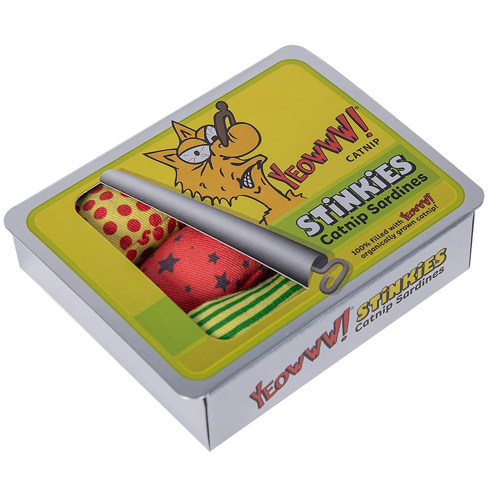Kattenspeelgoed Sardines met Catnip – Yeowww! Stinkies Catnip Sardines Trio - Afbeelding 3