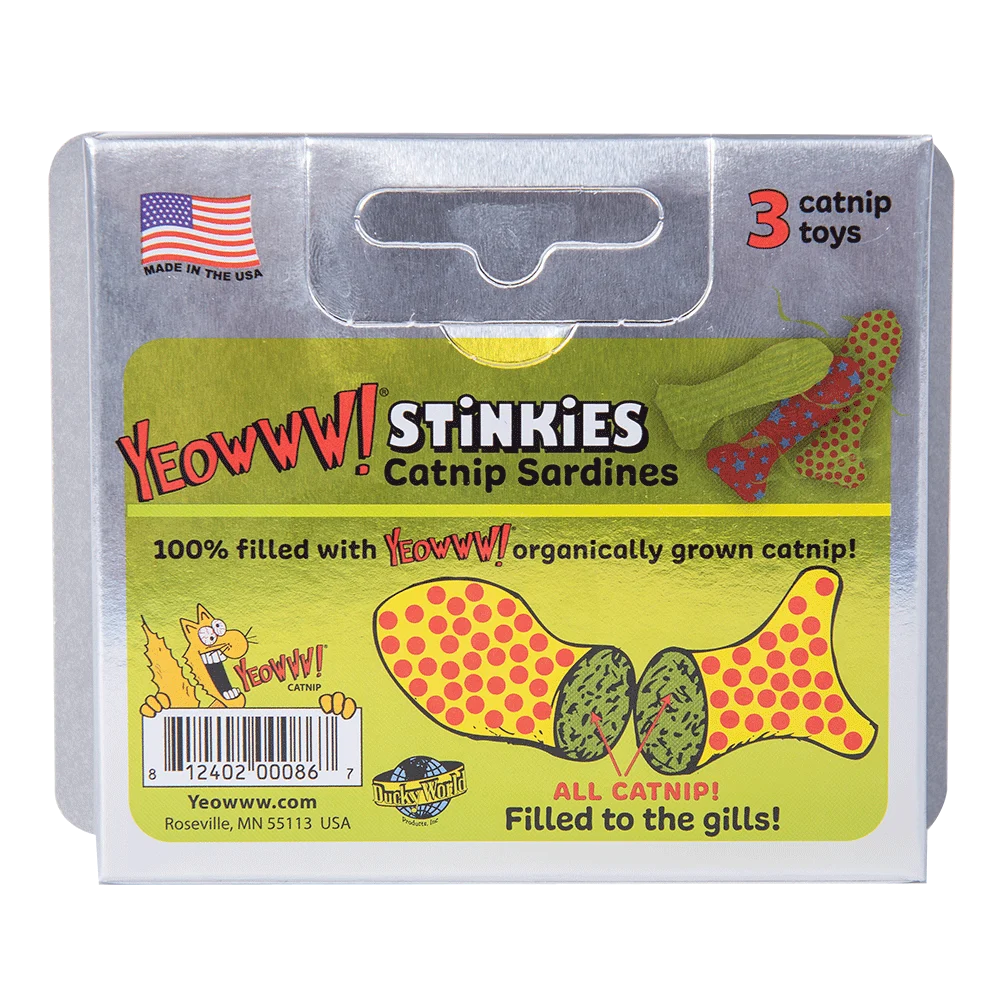Kattenspeelgoed Sardines met Catnip – Yeowww! Stinkies Catnip Sardines Trio - Afbeelding 2