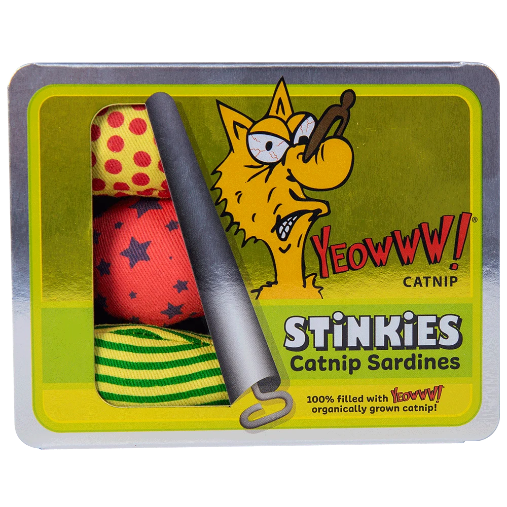Kattenspeelgoed Sardines met Catnip – Yeowww! Stinkies Catnip Sardines Trio - Afbeelding 1