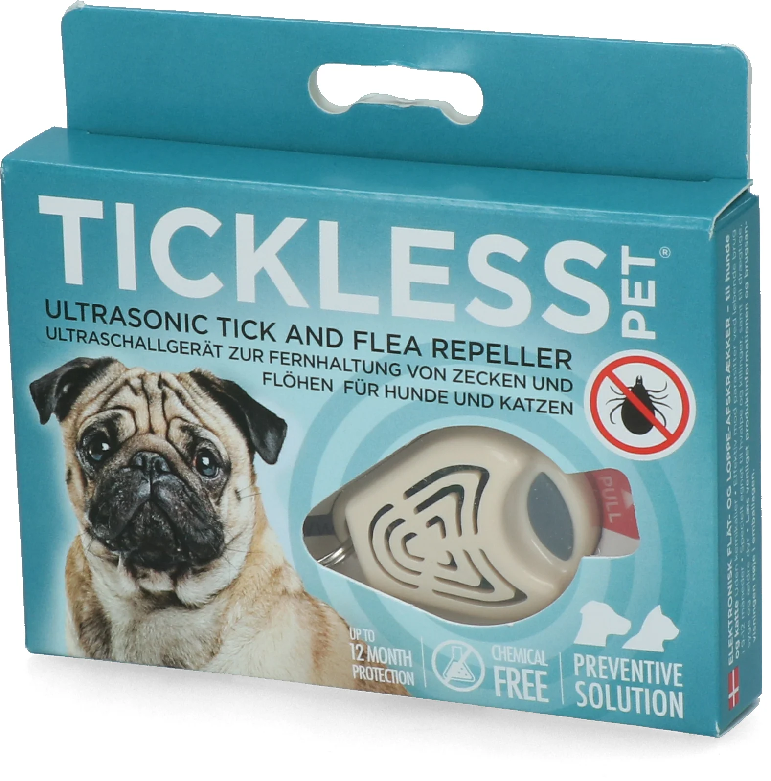 Teken en Vlooienverjager voor Hond en Kat met Ultrasoon Geluid, Beige – Tickless Pet - Afbeelding 2