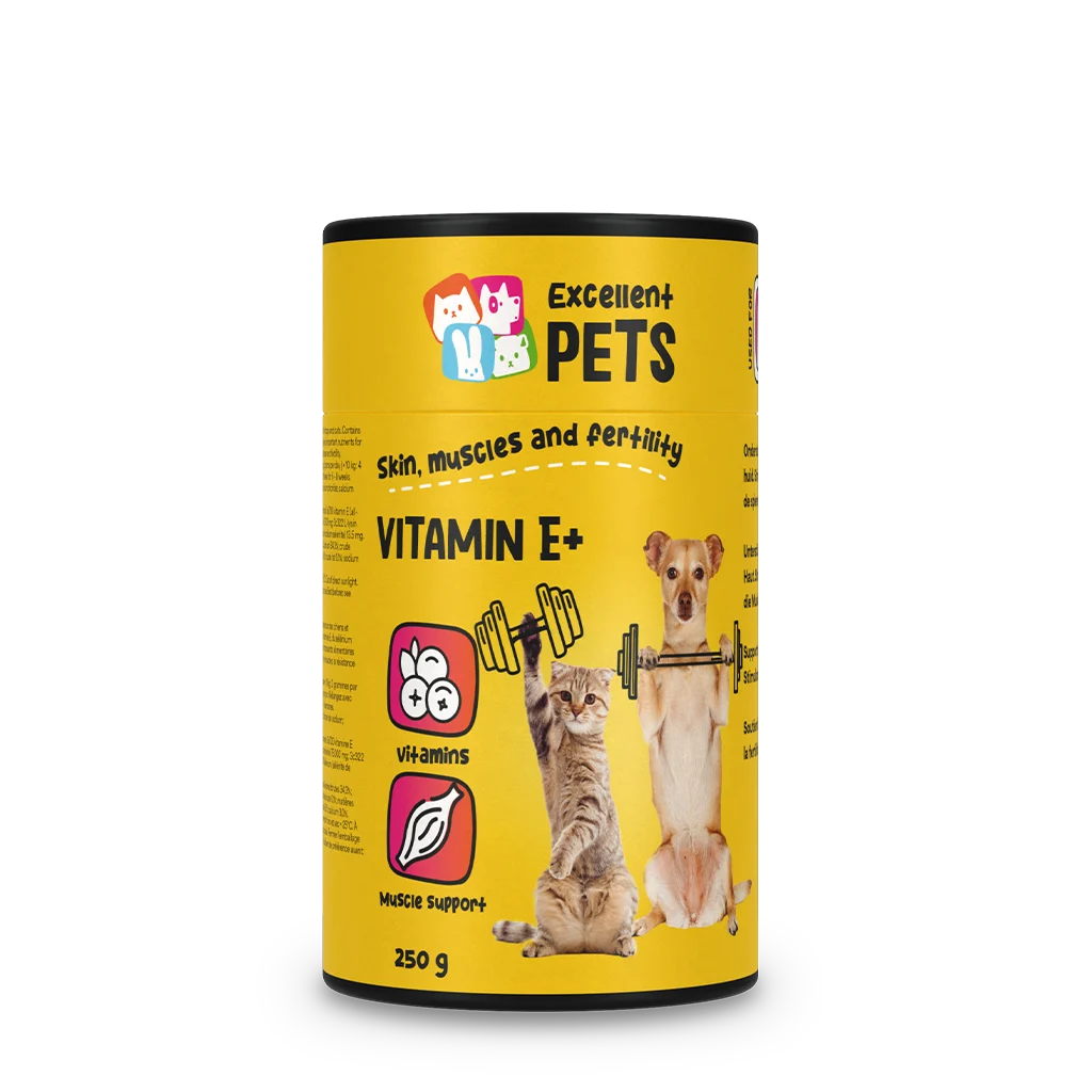 Supplementpoeder voor Honden en Katten met Vitamine E en Selenium, 250 g – Excellent Pets Vitamin E+ - Afbeelding 1