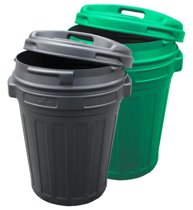 Voerton met Draaisluiting, 70 l, Zwart