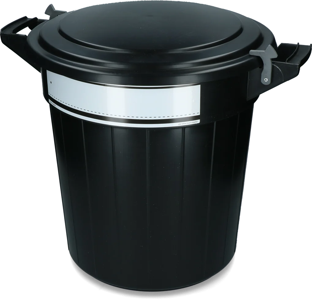 Voerton met Deksel en Slot, 40 l – Vplast - Afbeelding 3