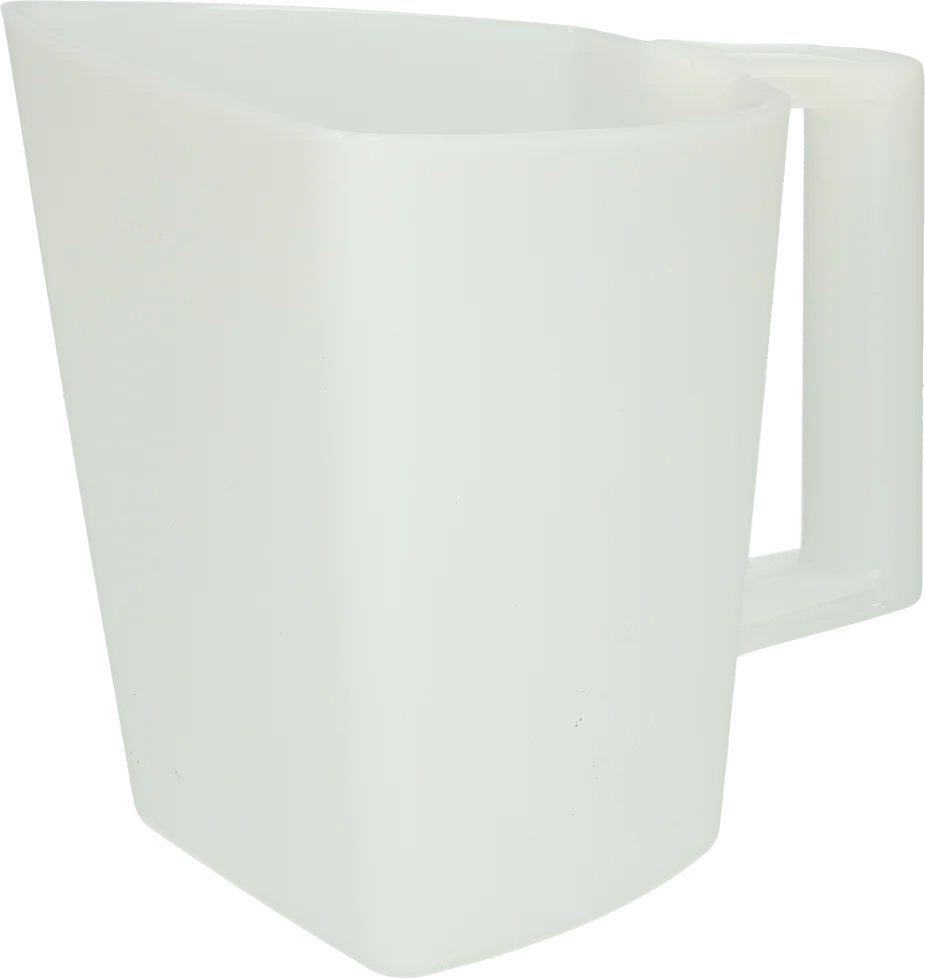 Voerschep van Kunststof met Inhoudsaanduiding, 2 l, Transparant – Vplast Plus - Afbeelding 1