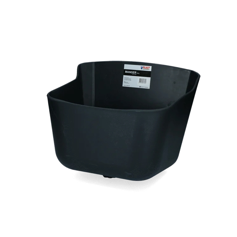 Voerbak van Kunststof met Waterstop, 15 l, Zwart – Vplast