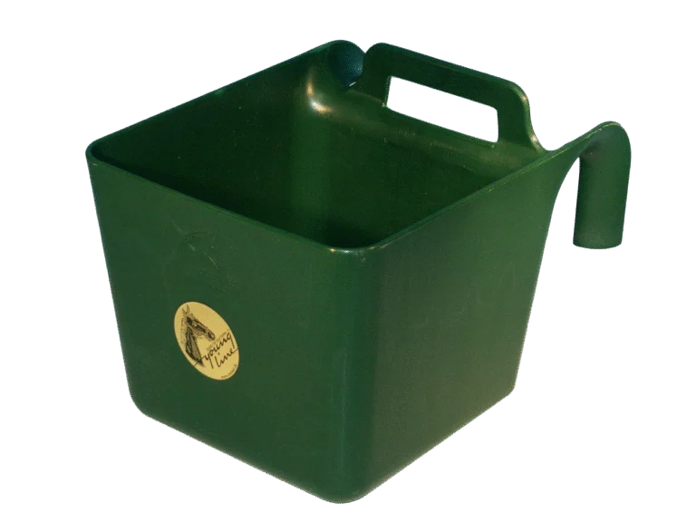 Ophangbare Voerbak voor Paarden met Handgreep, 11 l, Groen – Ok-Plast