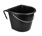 Ophangbare Voerbak voor Paarden met Metalen Hengsel, 15 l, Zwart – Vplast - Afbeelding 2