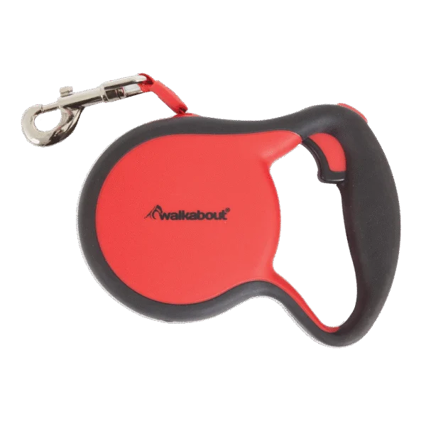 Oprolbare Hondenriem Rood M, 4,9 m – Petmate Walkabout
