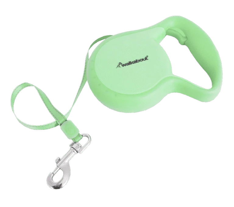 Hondenrollijn met Polsband, Maat L, 4,9 meter – Petmate Walkabout Retractable Leash Glow in the Dark