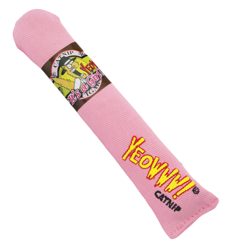 Speelsigaar voor Katten met Kattenkruid, Roze, 18 cm – Yeowww! Cigar - Afbeelding 1
