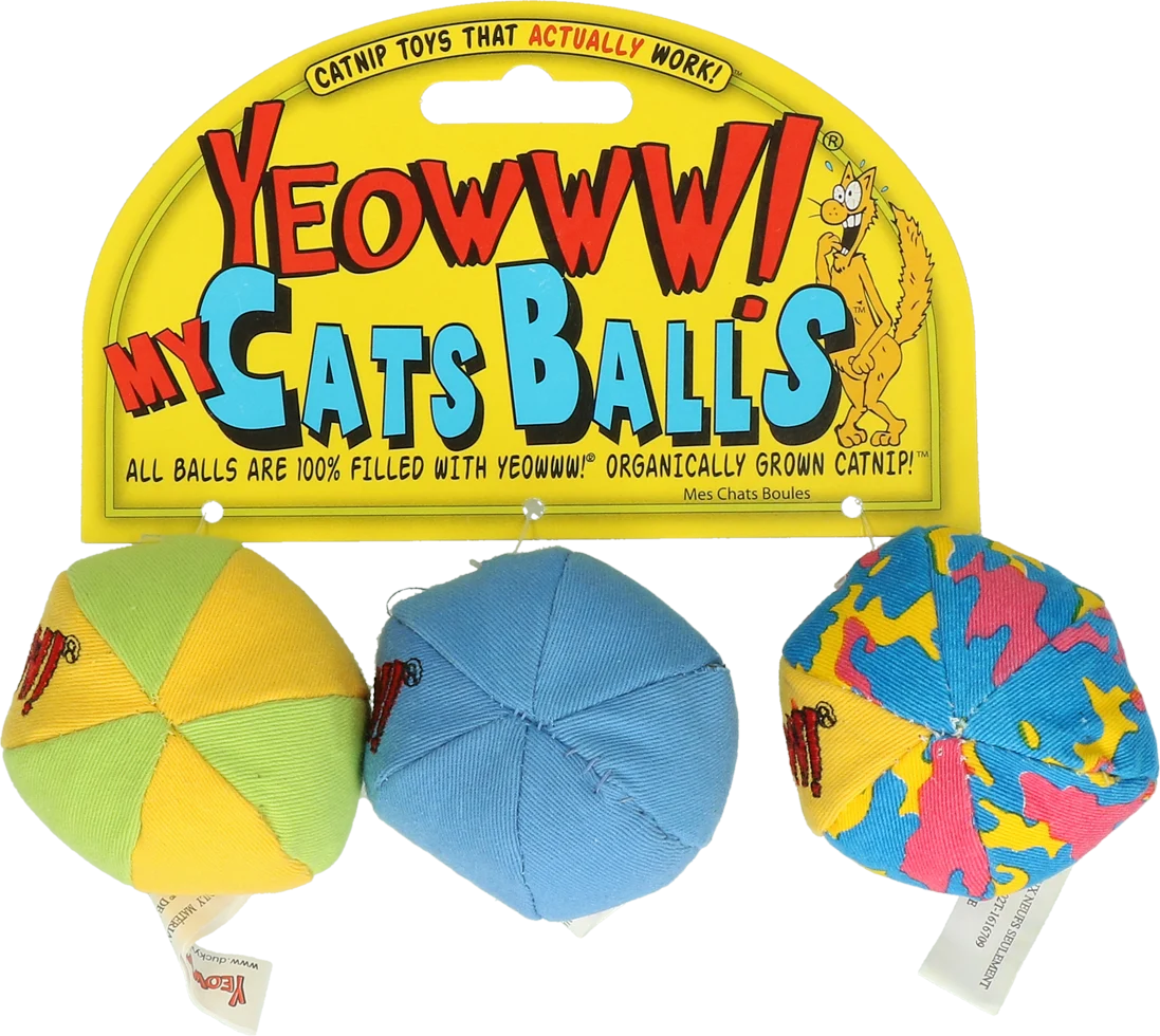 Speelballetjes voor Katten met Catnip – Yeowww! My Cats Balls - Afbeelding 1