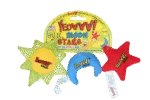 Kattenspeelgoed Zon, Maan en Sterren met Catnip, 3 Stuks van ca. 8 tot 10 cm – Yeowww! Sun Moon and Stars - Afbeelding 2