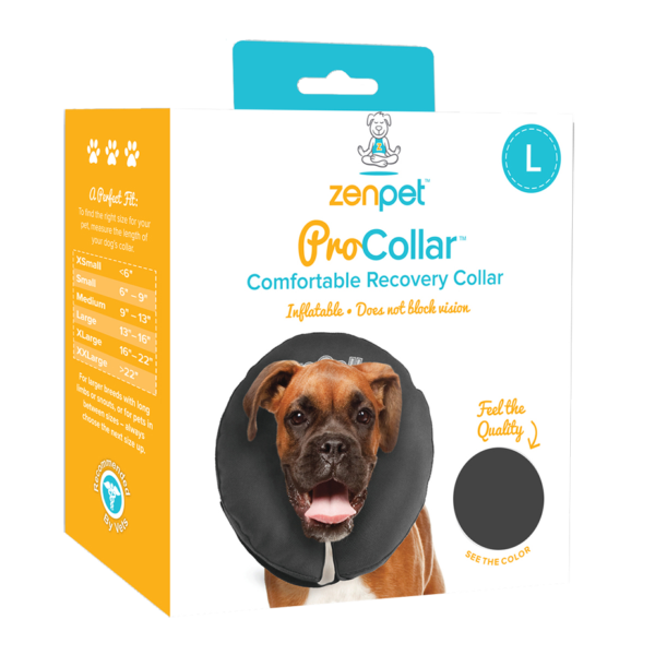 Beschermkraag voor Honden L, Wasbaar, 33 tot 40,6 cm – Zenpet ProCollar