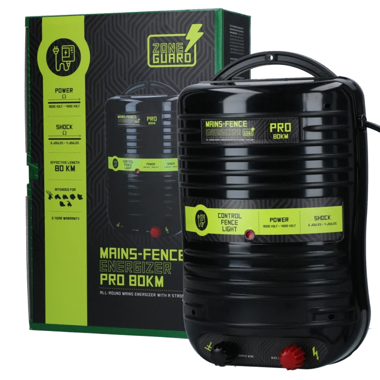 Schrikdraadapparaat op Netstroom – ZoneGuard Energizer Pro 80 km