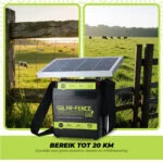 Schrikdraadapparaat op Zonne energie – ZoneGuard Solar-Fence Energizer Pro 20 km - Afbeelding 3