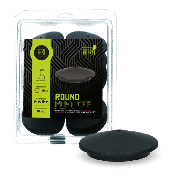 Paalkapje Rond 60 mm met Bevestigingsgat – ZoneGuard