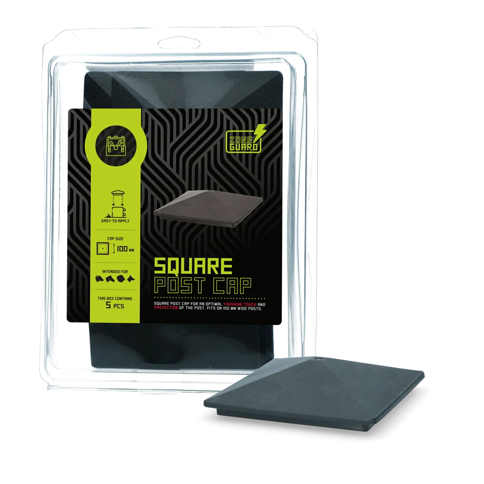Paalkapje Vierkant 100 mm – ZoneGuard - Afbeelding 1